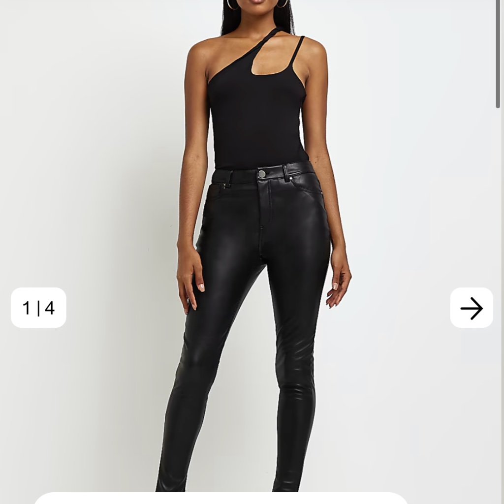 Brand New River Island Faux Leather Skinny Trousers